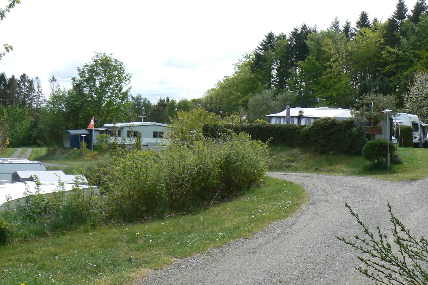 Tolne Bakker Camping  -  Stellplatz vom Campingplatz auf grüner Wiese