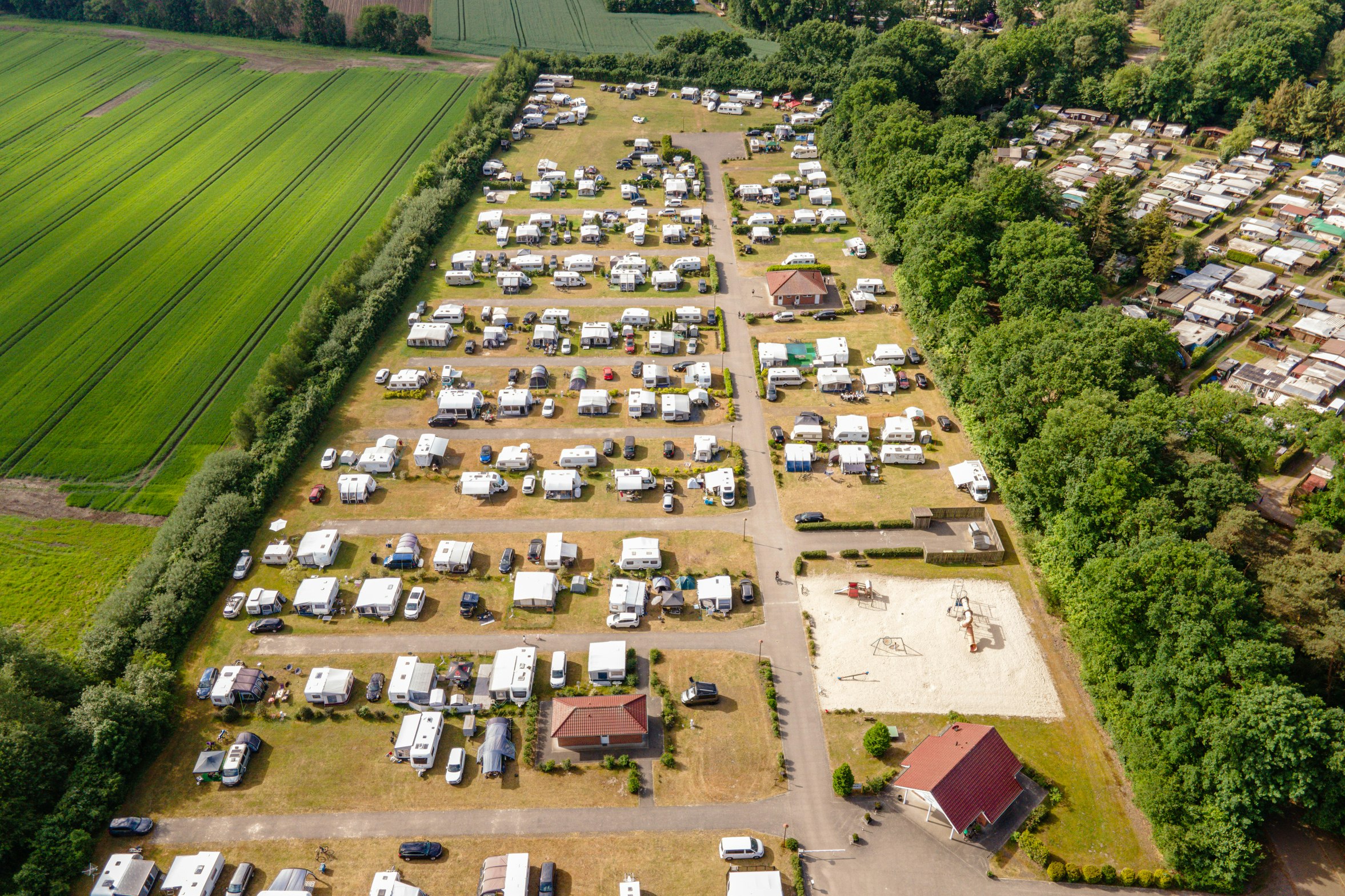 Camping Wilken  Touristencampingplatz Wilken  - Campingplatz aus der Vogelperspektive