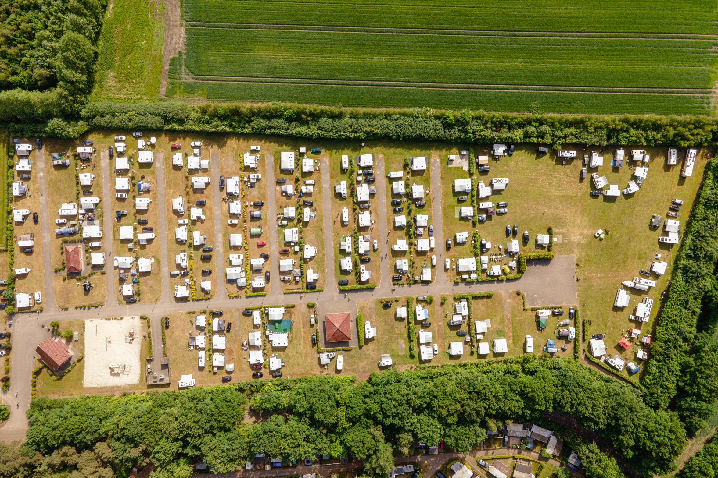 Camping Wilken  Touristencampingplatz Wilken  - Campingplatz aus der Vogelperspektive