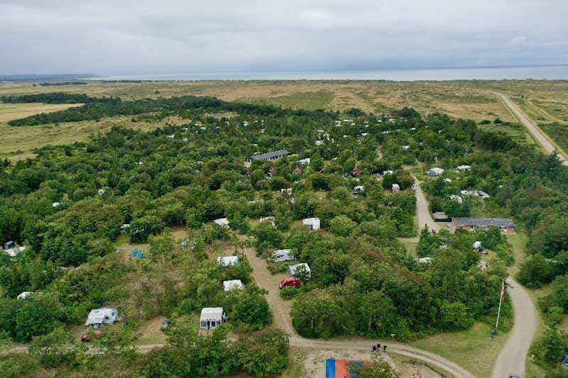 Tranum Klit Camping - Campingplatz aus der Vogelperspektive