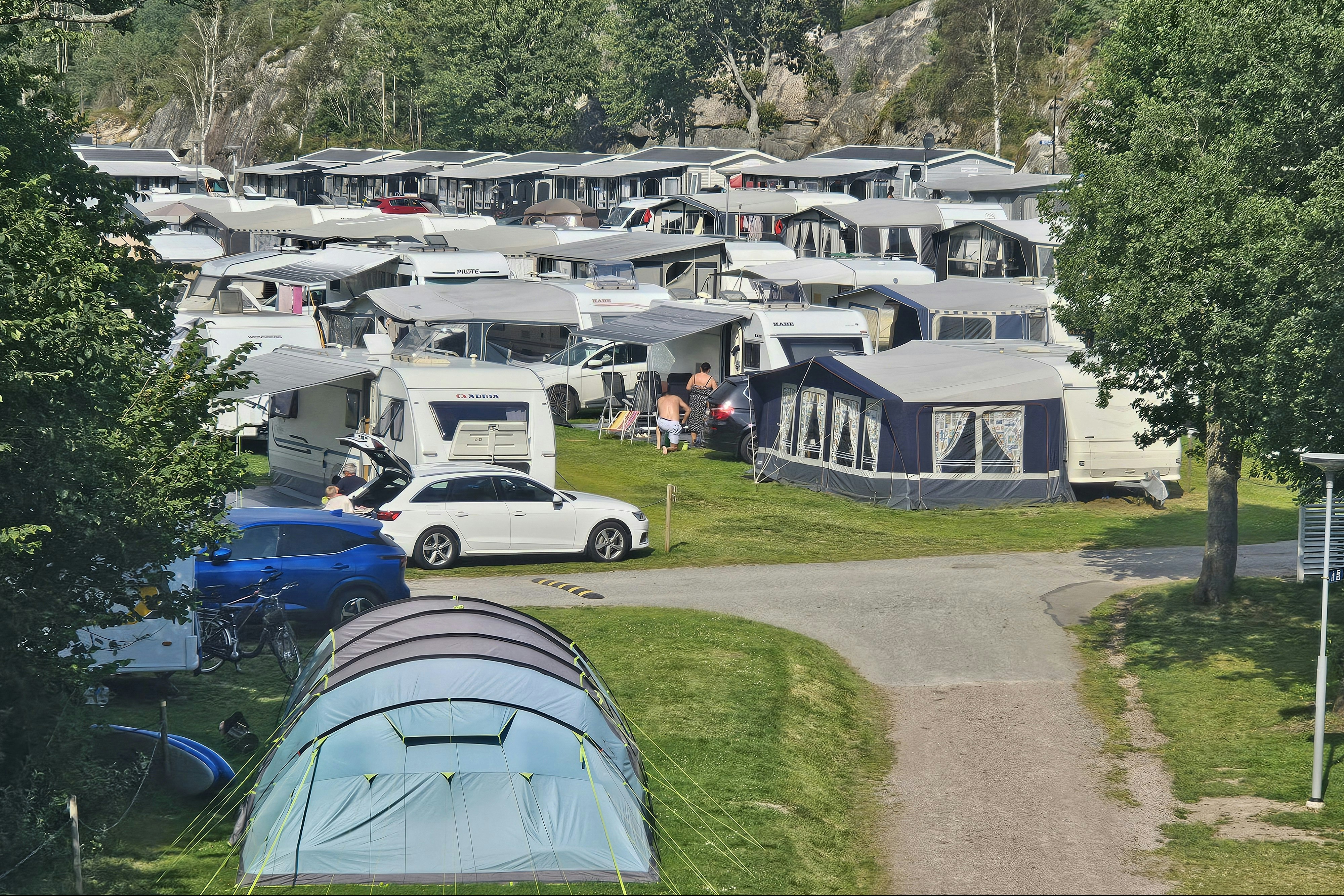 Trellebystrands Camping - Standplätze auf der Wiese auf dem Campingplatz