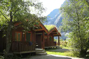 Trollveggen Camping - Berghütte auf dem Campingplatz