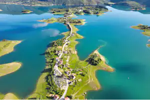 Tune Lakeside Resort - Campingplatz aus der Vogelperspektive