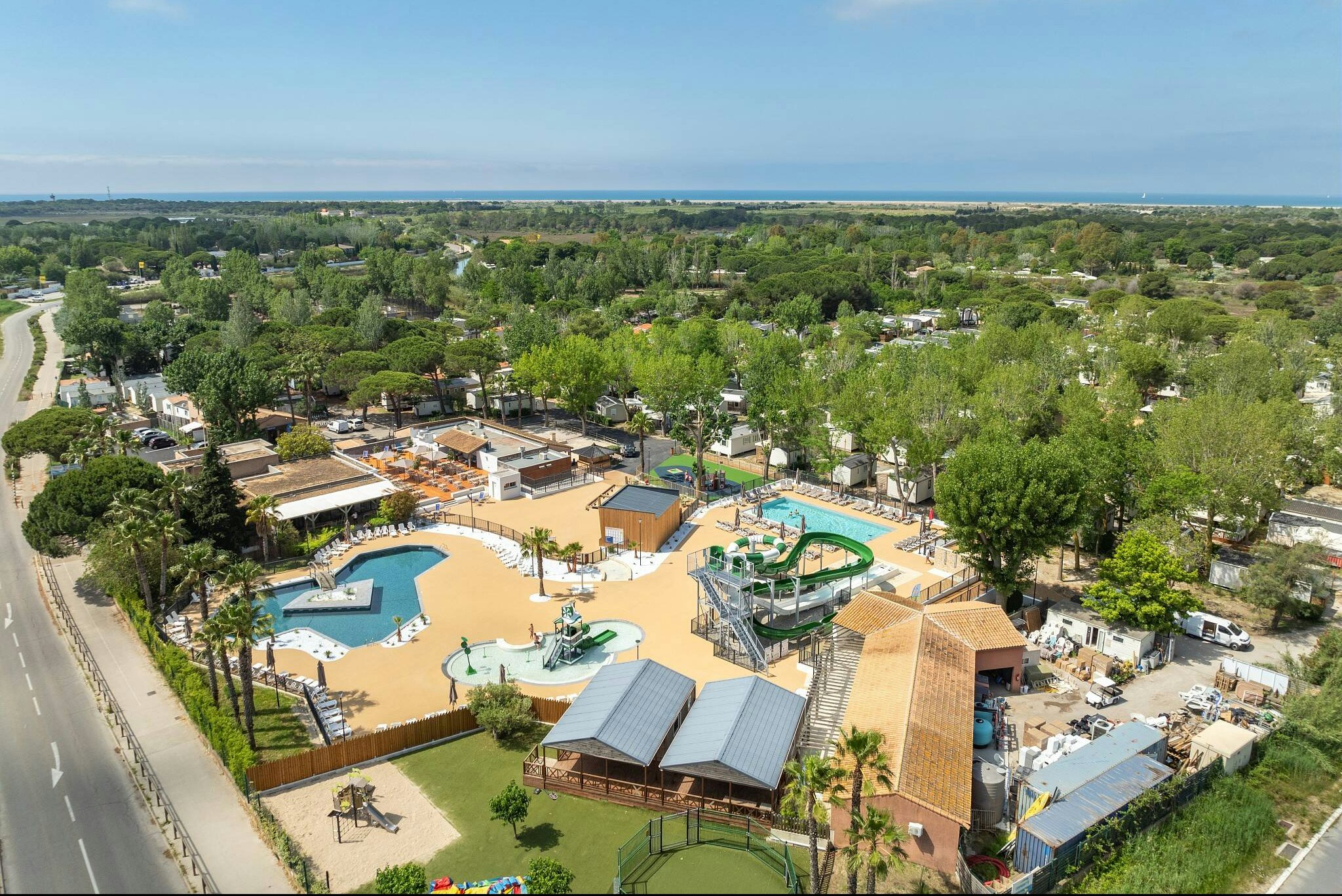 Camping La Marine  - Luftaufnahme des Campingplatzes