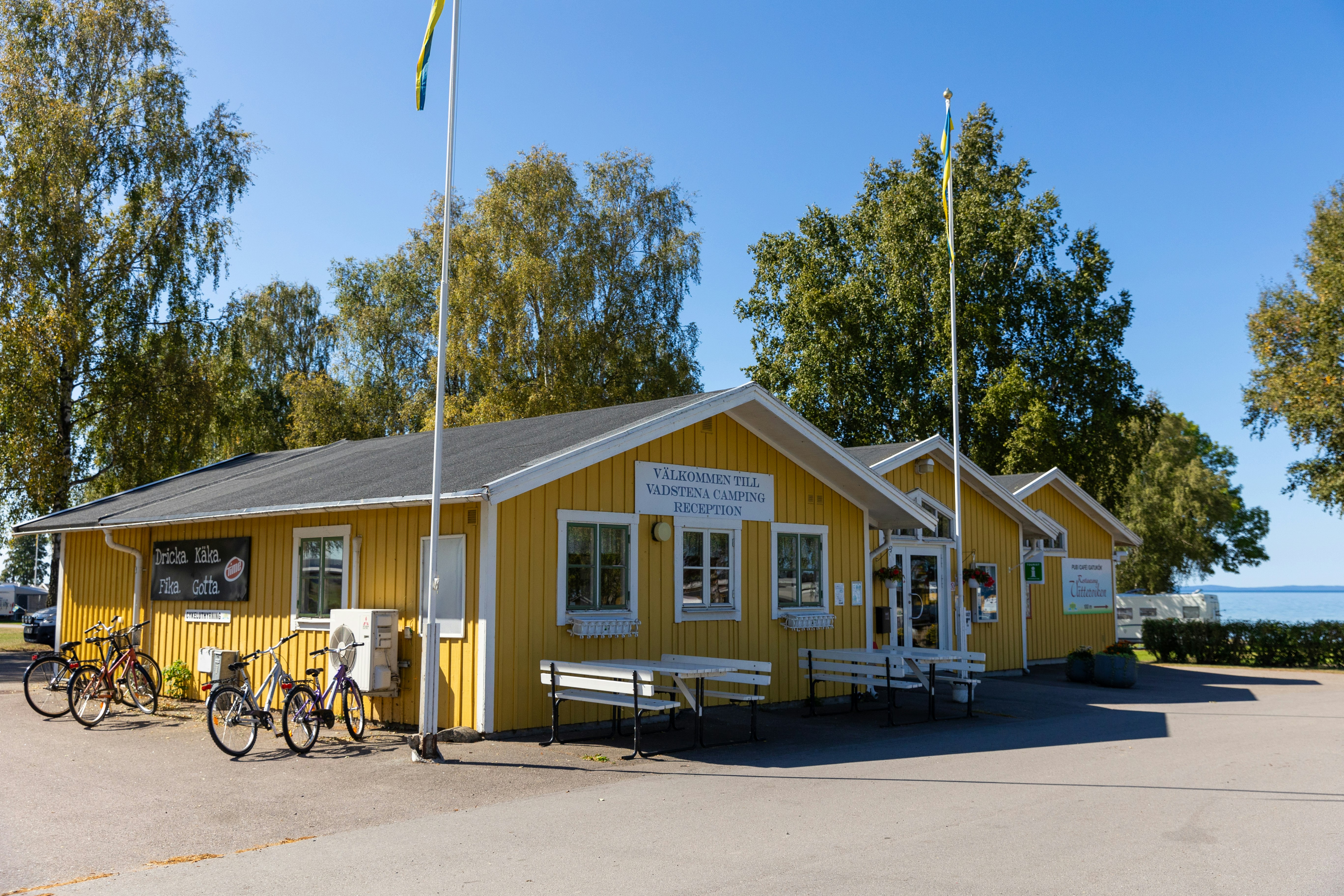 First Camp Vadstena - Vättern - Eingang und Rezeption des Campingplatzes