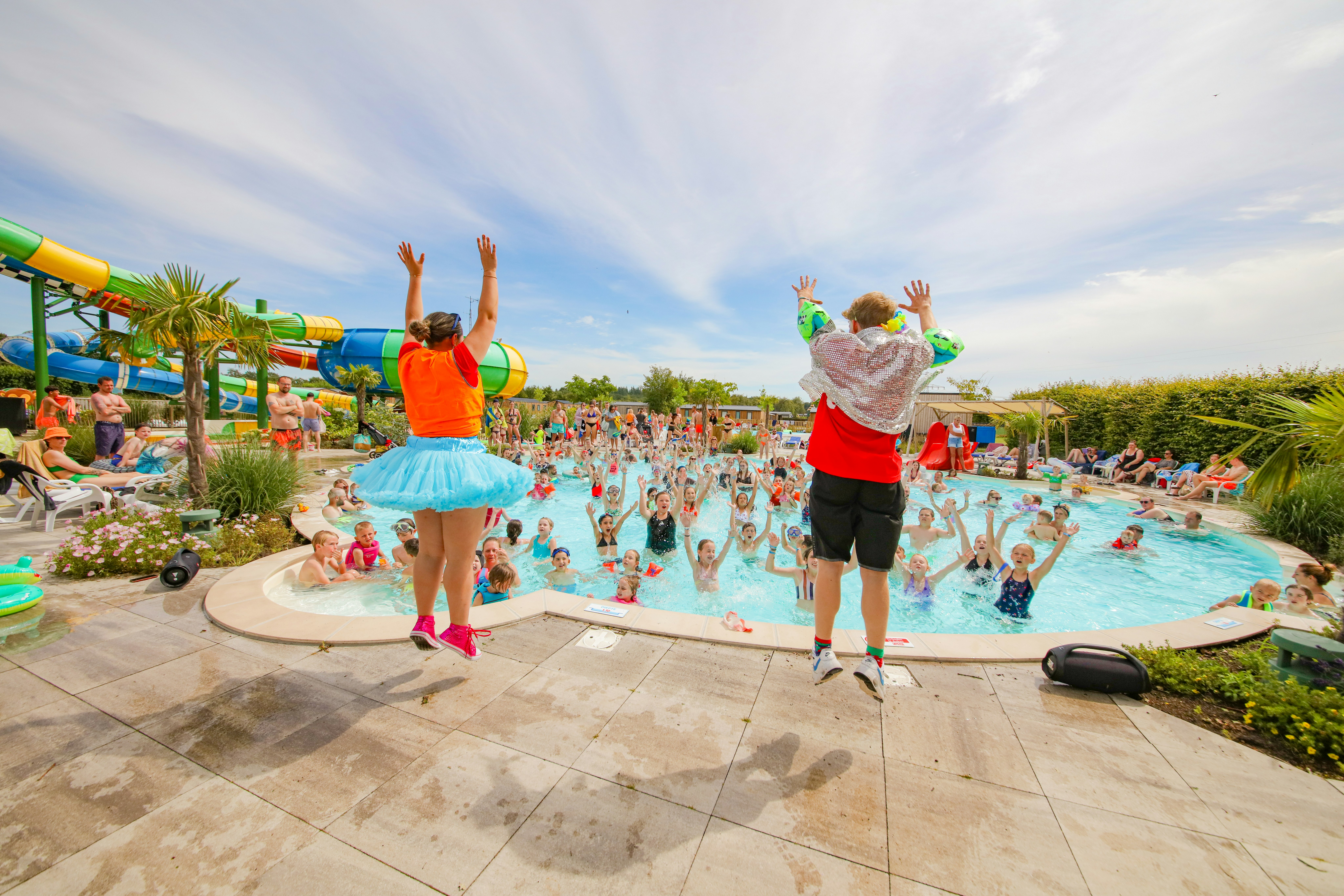 Capfun Camping Fruithof - Animation im Freibad des Campingplatzes