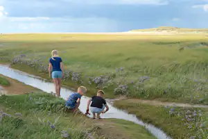 Vakantiepark De Krim - spielende Kinder am Bach in der Nähe vom Campingplatz