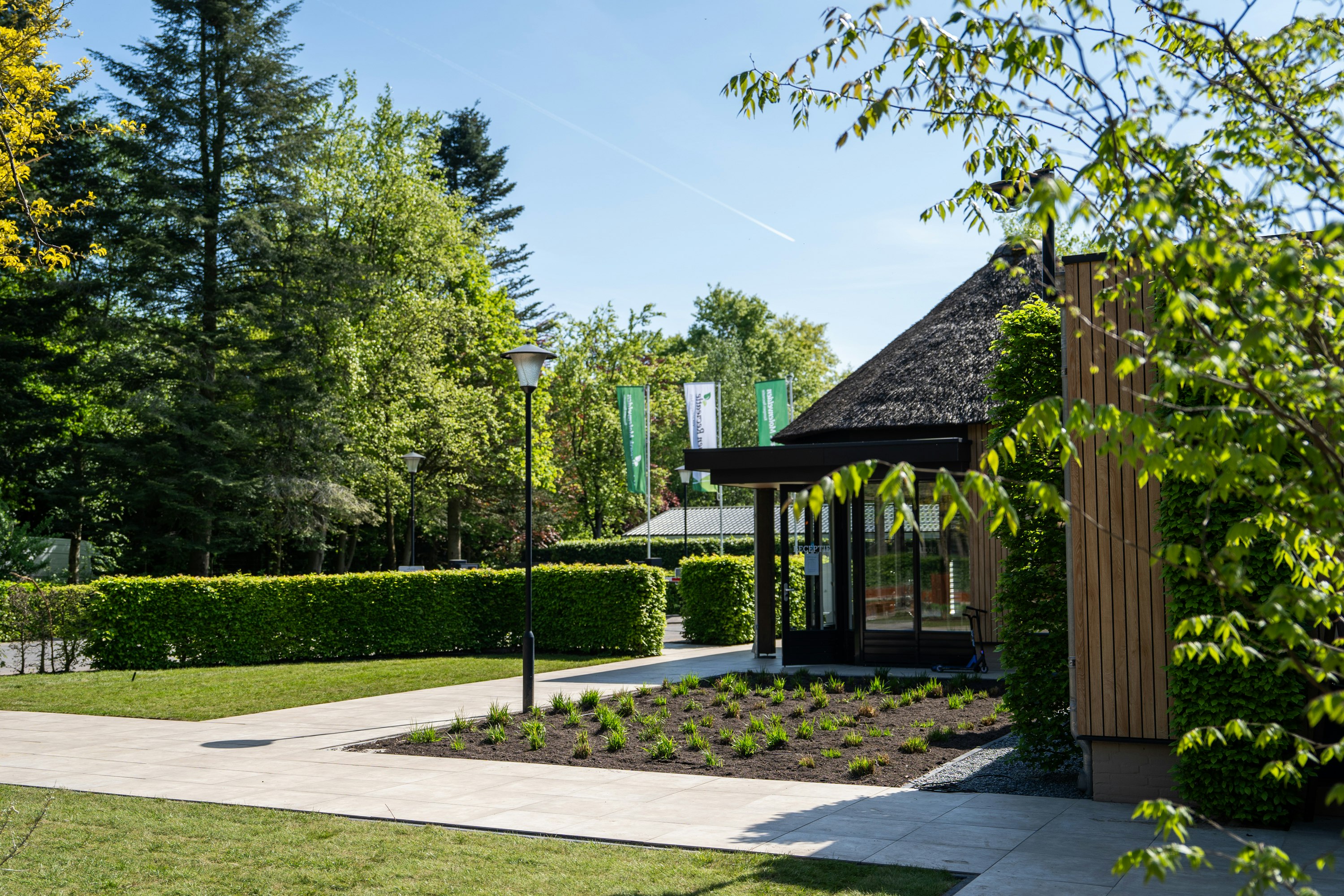Vakantiepark Molenvelden - Blick auf die Rezeption des Campingplatzes