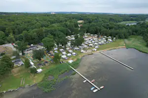 Valjevikens Camping - Luftaufnahme des Campingplatzes