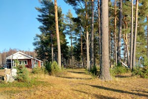 Våmåbadet Camping - Gebäude und Natur auf dem Campingplatz