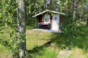 Venjans Camping - Mobilheim mit Veranda auf dem Campingplatz