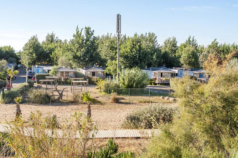 Village Camping Beauséjour  -  Blick auf die vom Campingplatz am Mittelmeer