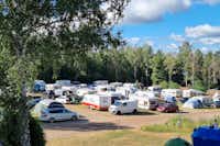Vimmerby Camping Nossenbaden - Blick auf die Stellplätze auf dem Campingplatz