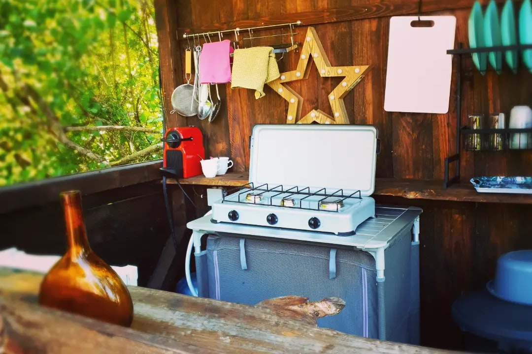 Vodatent @ Camping d'Artagnan - Kochstelle auf dem Campingplatz