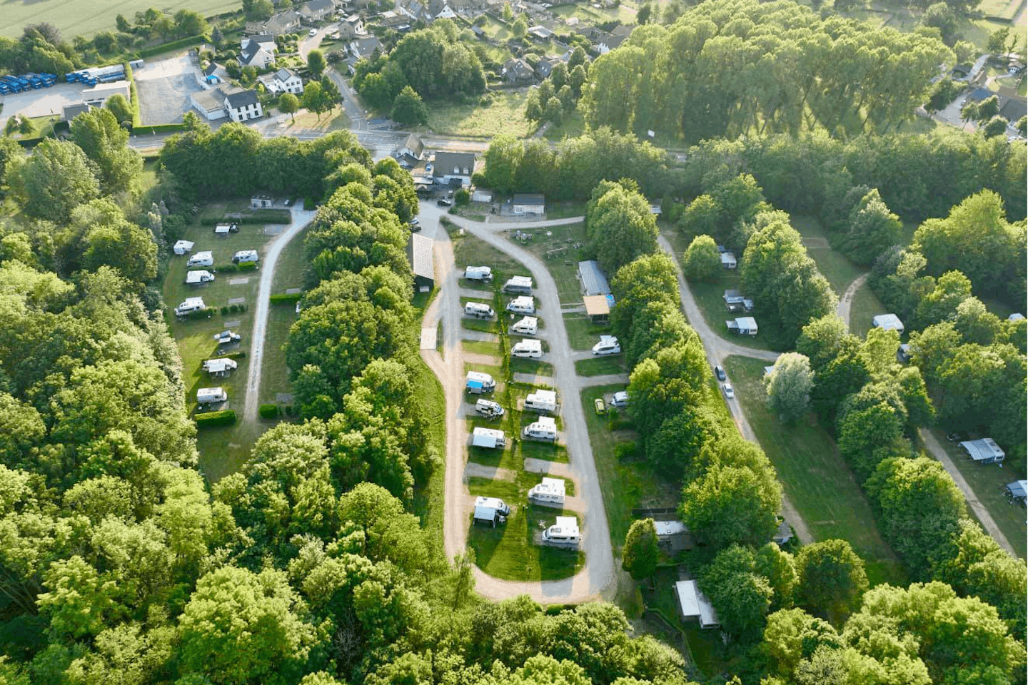 Vodatent @ Camping de Boskant  - Luftaufnahme der Standplatzwiese auf dem Campingplatz