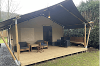 Vodatent @ Camping du Rivage - Glamping-Zelt mit Terrasse auf dem Campingplatz