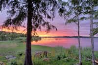 Vodatent @ Camping Falkudden - Sonnenuntergang über dem See