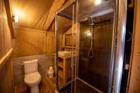 Vodatent @ Camping Fargogne - Badezimmer in einem Glamping-Zelt