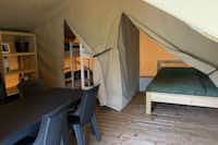 Vodatent @ Camping Sonnenberg - Innenansicht eines Glamping-Zeltes