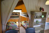 Vodatent @ Camping Walsheim - Betten in einem Glamping-Zelt