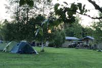 Vodatent @ Camping Yttermalungs - Blick auf den Zeltbereich des Campingplatzes