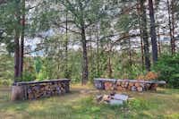 Vodatent @ Smaland Miniglamping - Feuerstelle auf dem Campingplatz