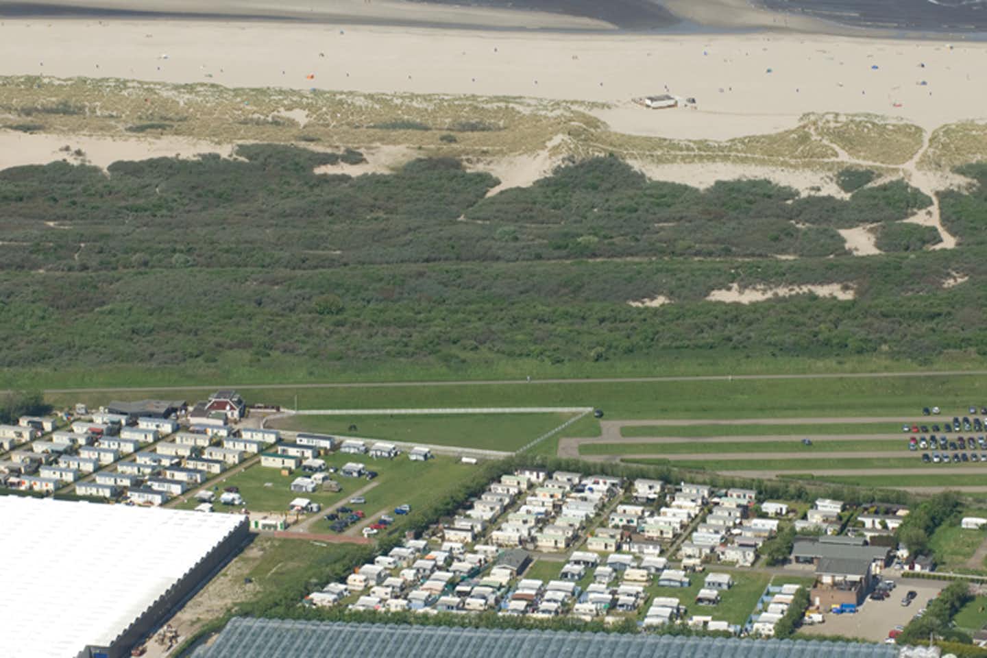 Vodatent @ Strandcamping Jagtveld  - Luftaufnahme des Campingplatzes