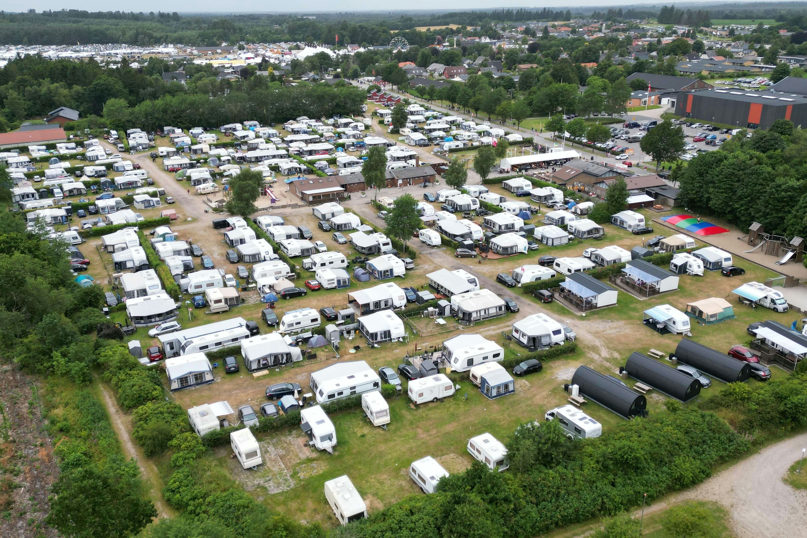 Vorbasse Camping  - Luftaufnahme des Campingplatzes