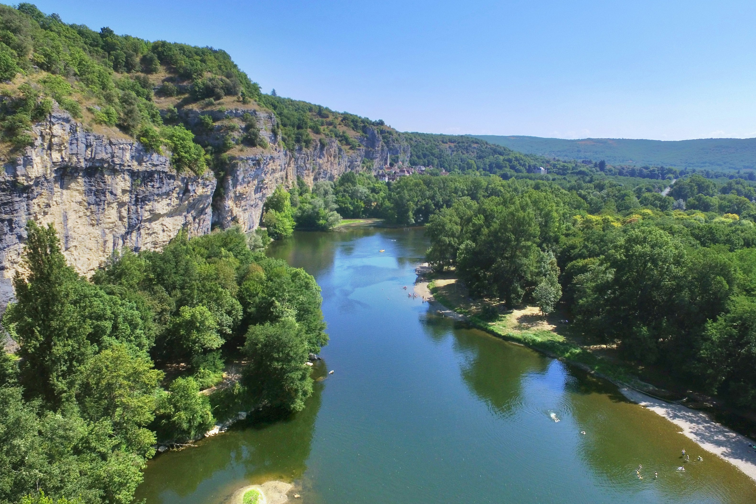 VVF Martel-Gluges  - Luftaufnahme Flusses in der Nähe des Campingplatzes