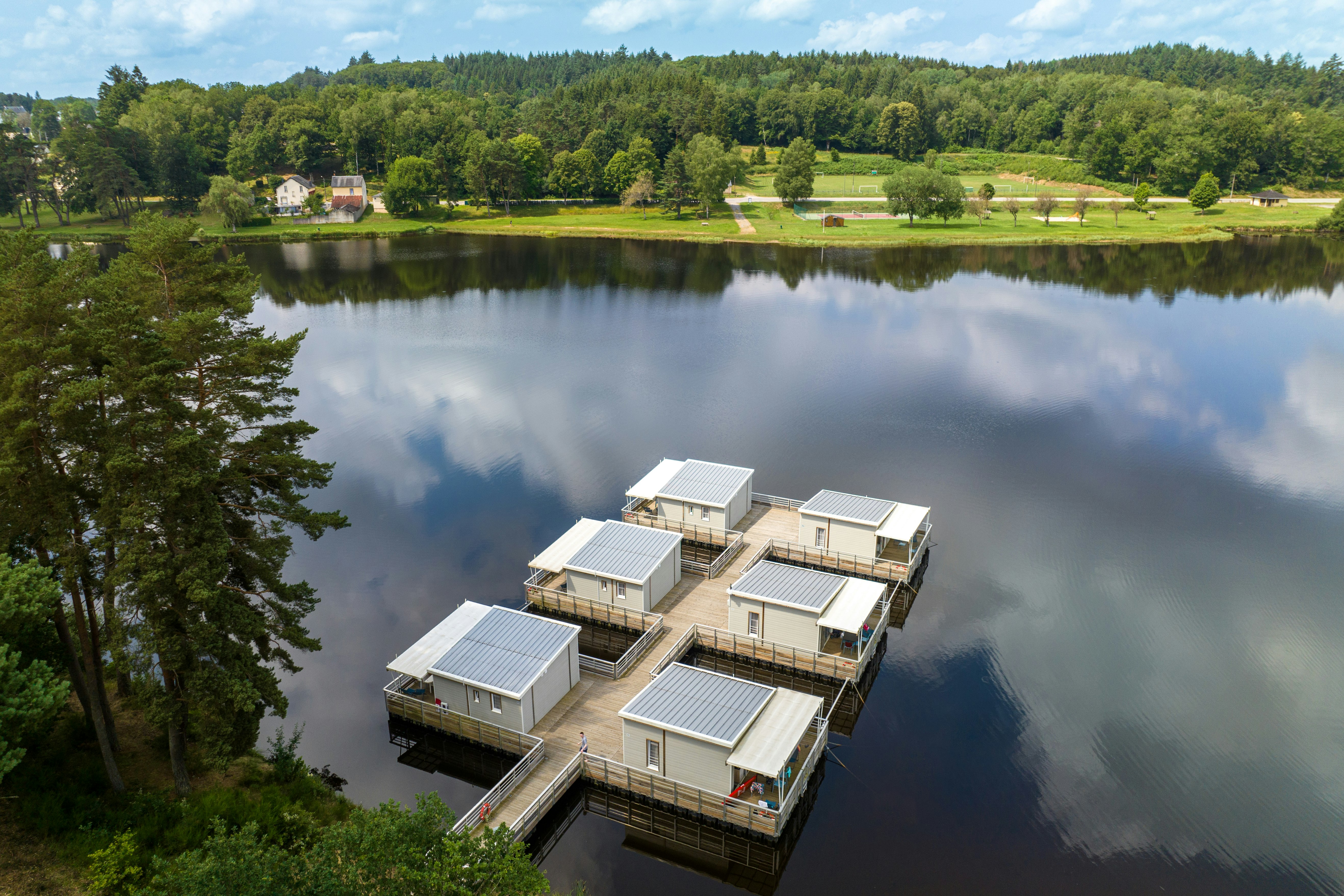VVF Pays d'Eygurande  - Campingplatz aus der Vogelperspektive