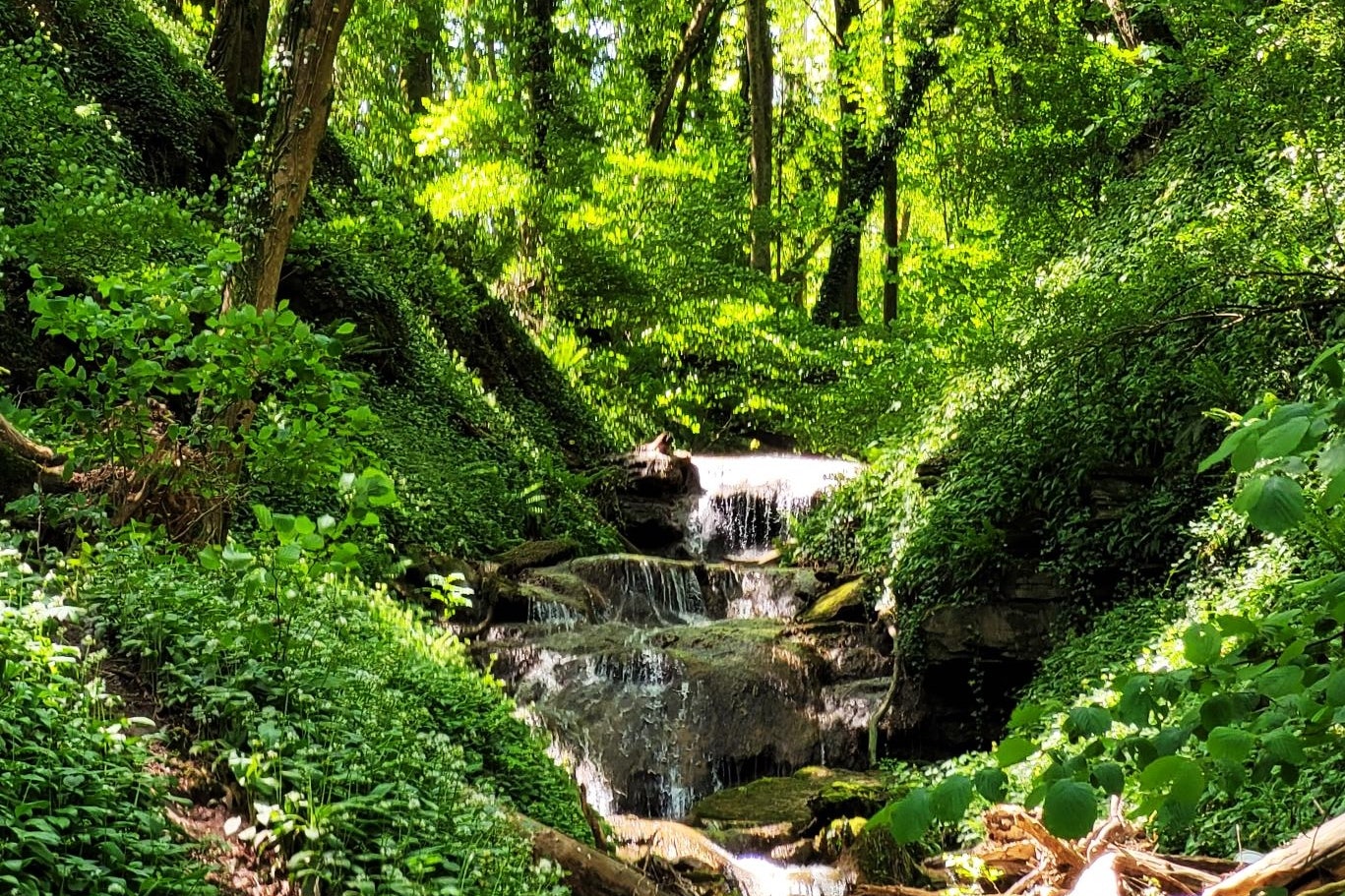 Waldcamping Mörtelstein - Wasserfall direkt neben dem Campingplatz