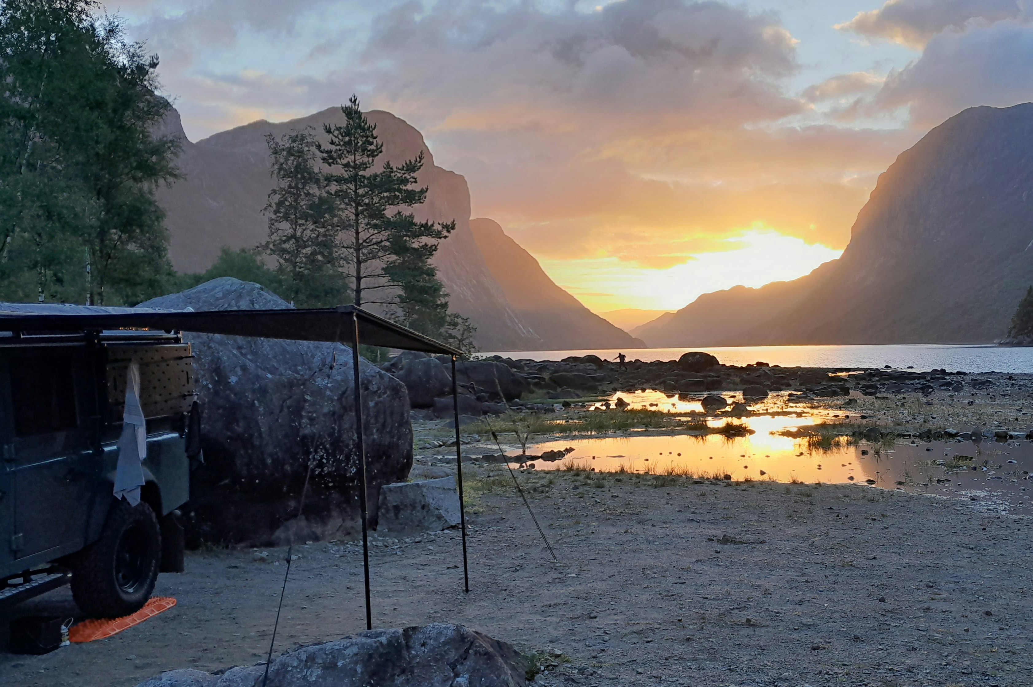 Wathne Camping - Sonnenuntergang über dem Fluss