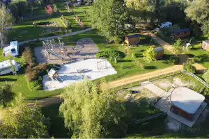 Willow Camp - Luftaufnahme des Campingplatzes