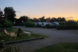 Womoland Nordstrand - Sonnenuntergang über den Standplätzen