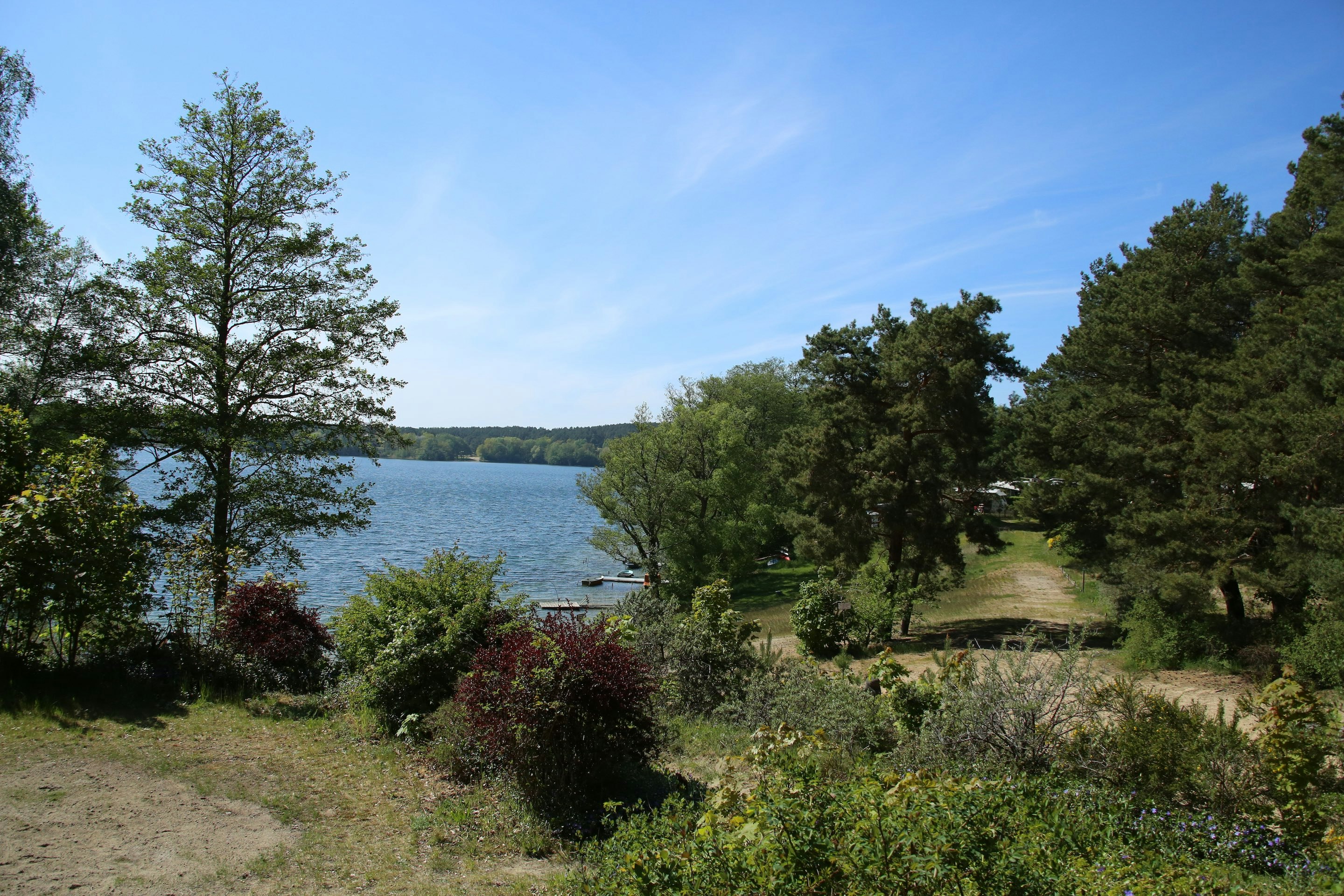 Wurlsee Camping Lychen - Blick auf den Campingplatz am See