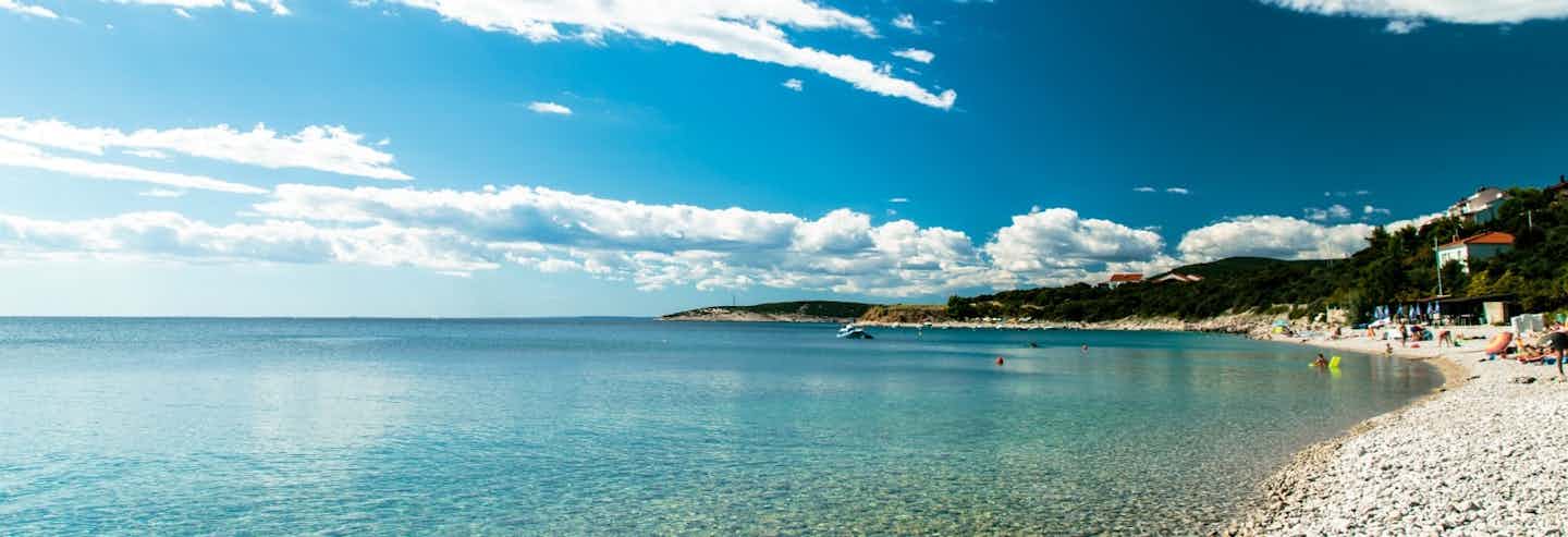 Campeggio sulla spiaggia in Istria