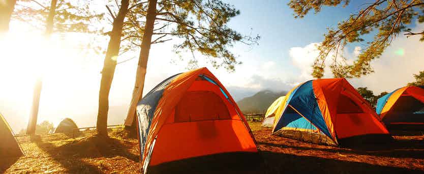 Camping mit Zelt