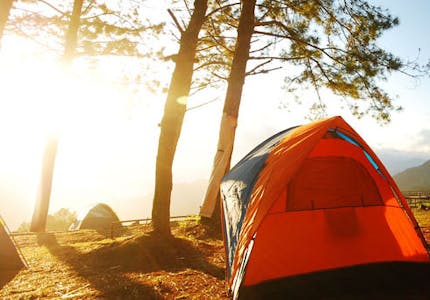 Camping mit Zelt