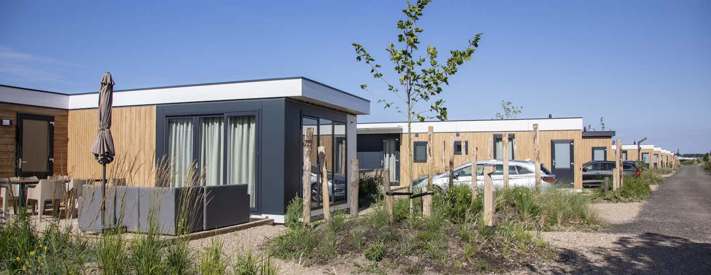 Mobil-homes sur la mer du Nord