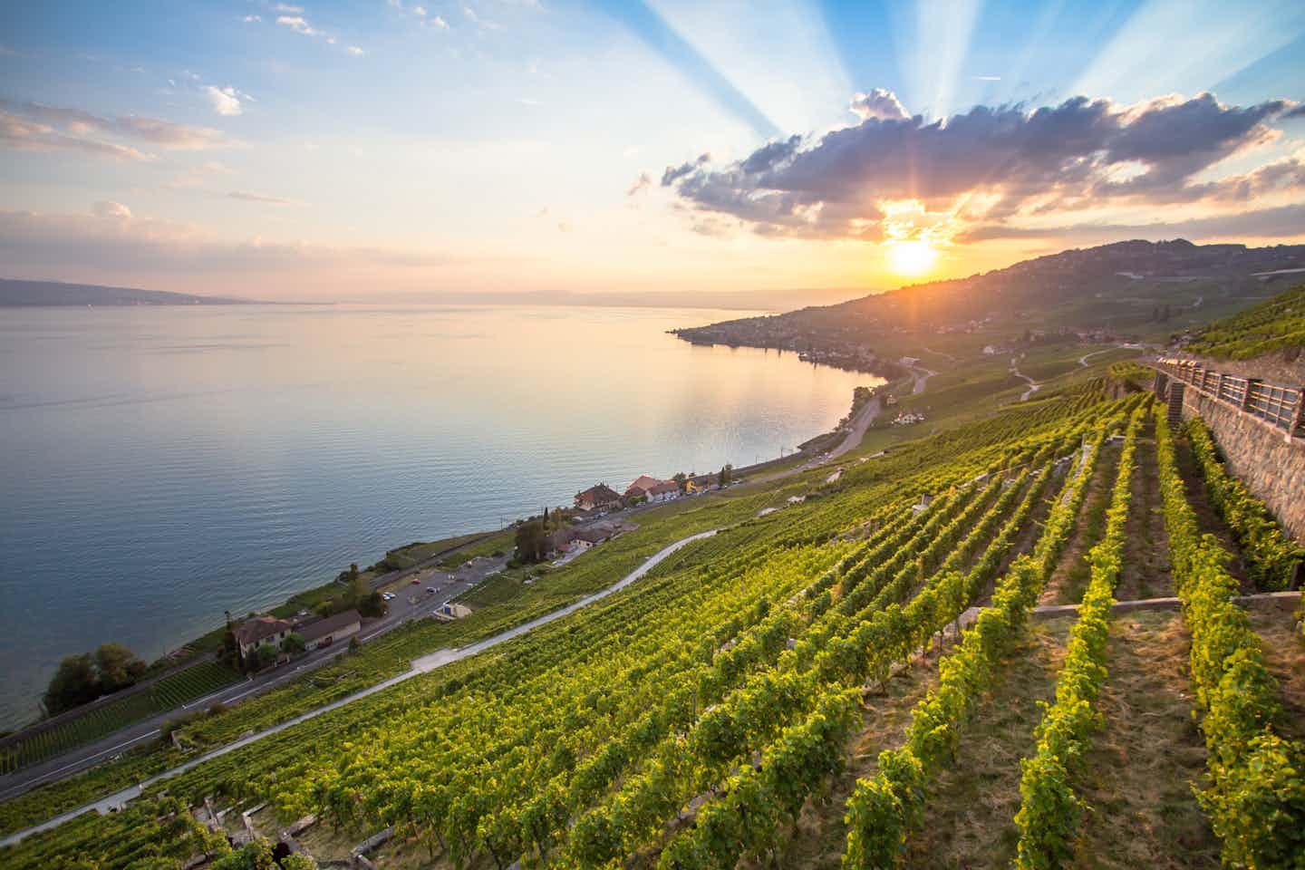 Kamperen aan het meer van Neuchâtel