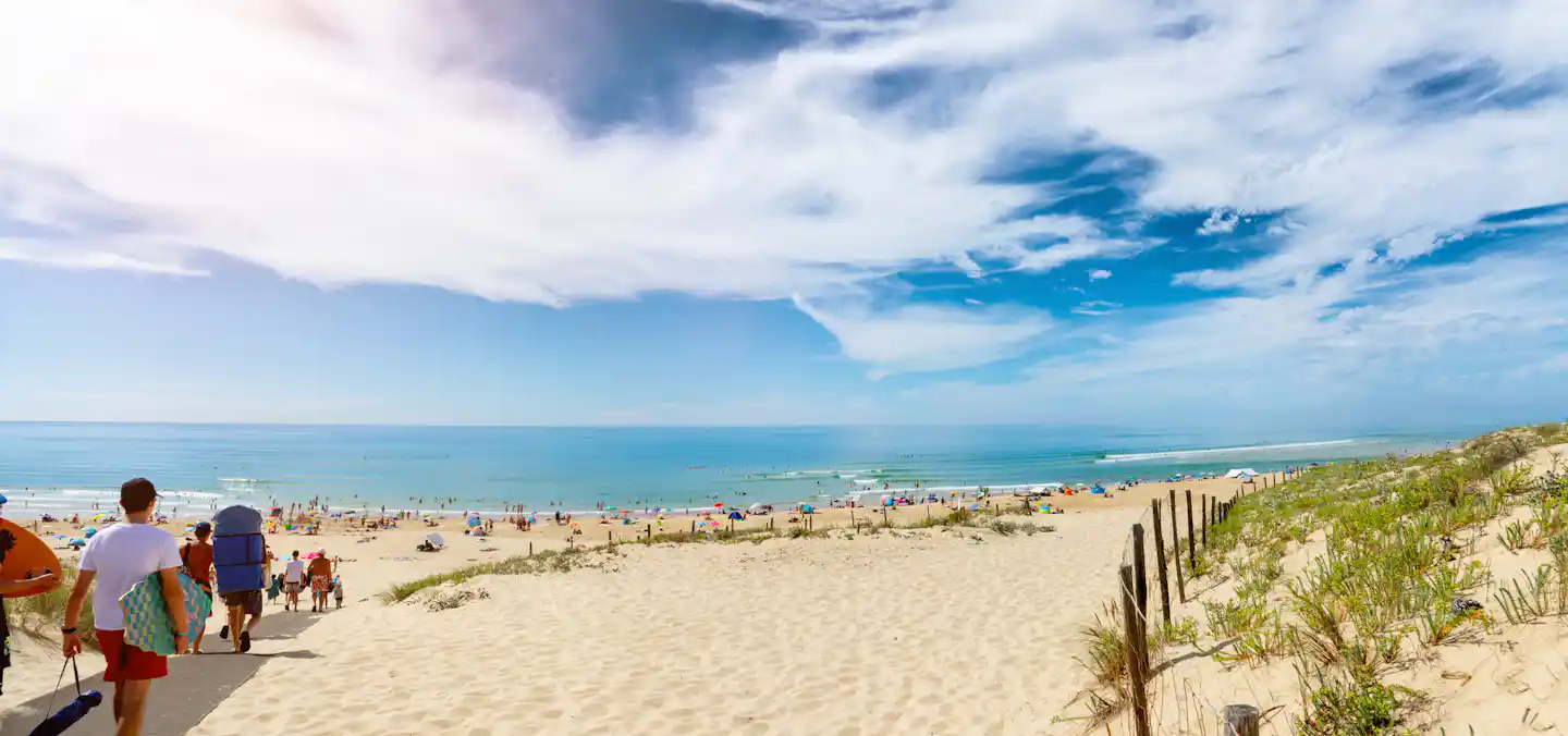 Camping am Strand in Frankreich