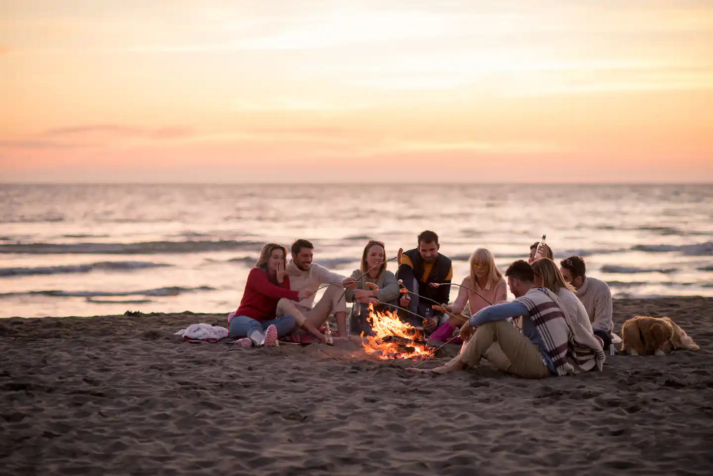 Camping in Norwegen am Strand