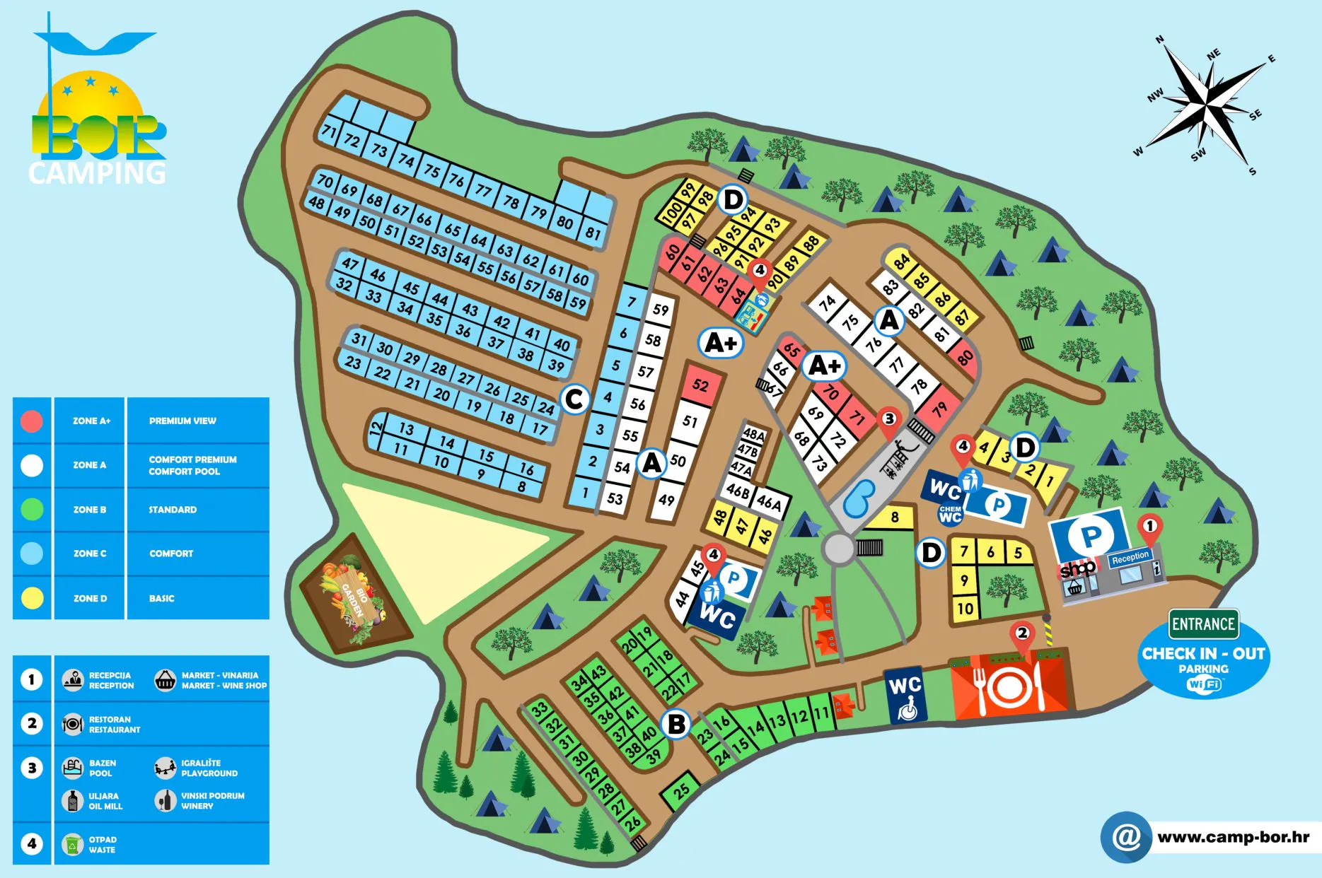 Grad Bor Mapa Camping Bor | ANWB Camping
