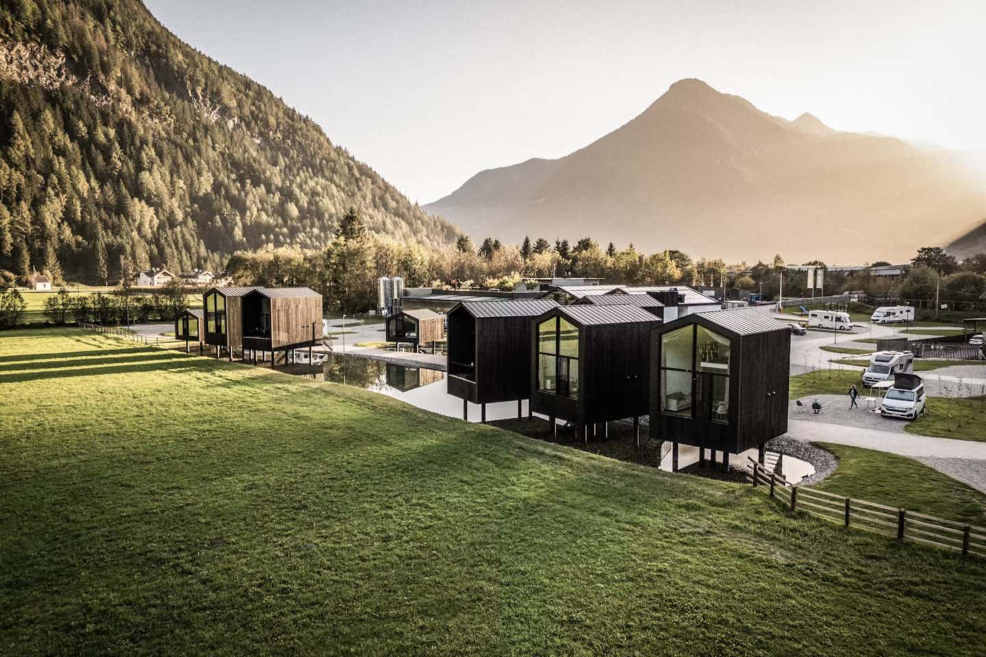 Mobil-homes dans les Dolomites