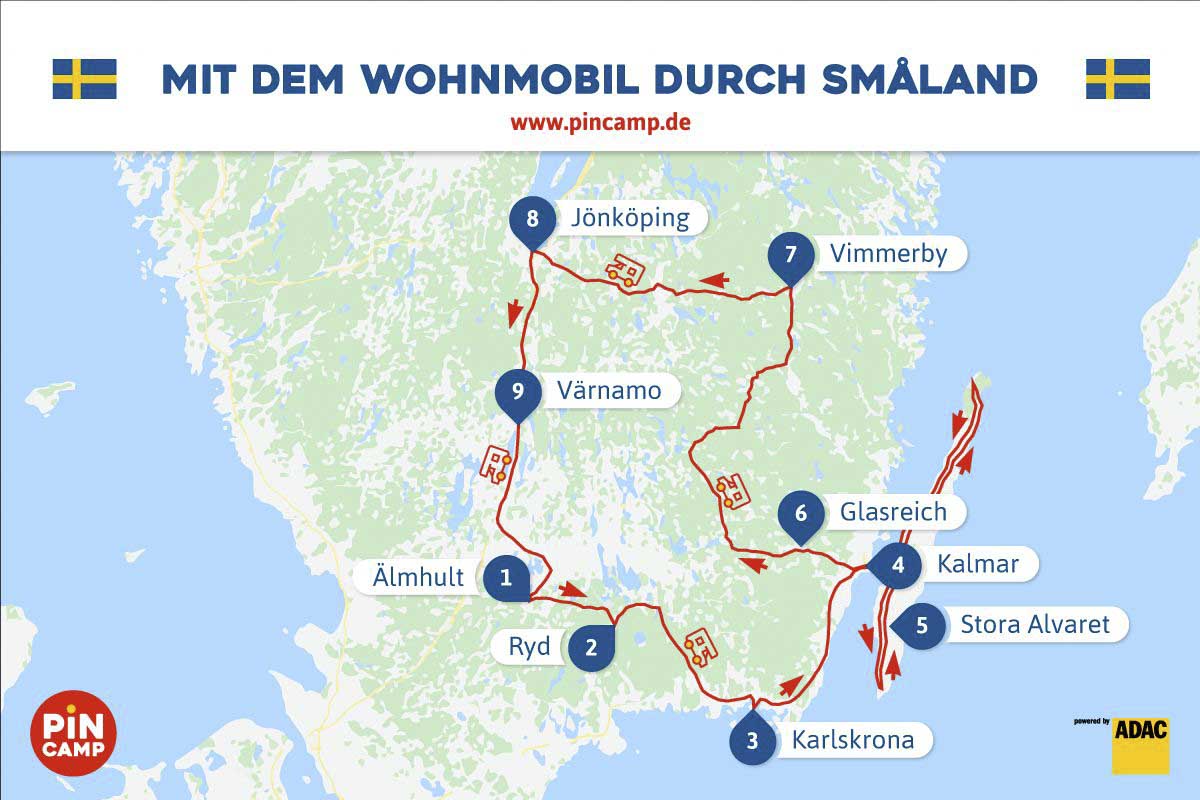 Camping Schweden Mit Wohnmobil durch Småland PiNCAMP by ADAC