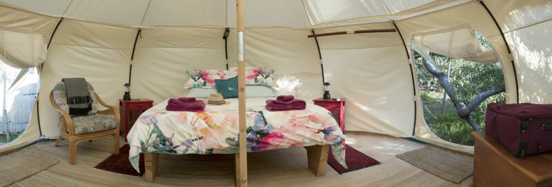 Glampingzelt auf dem Campingplatz