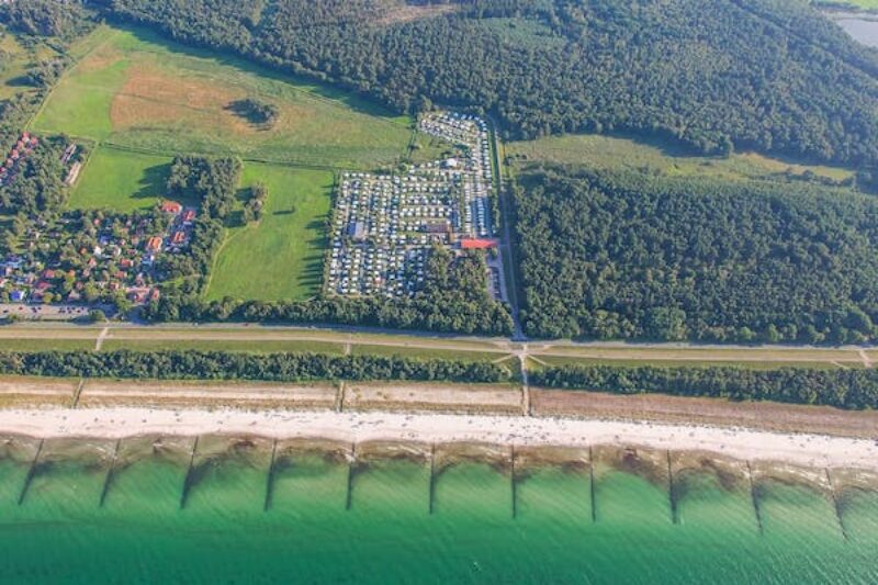 Luftaufnahme vom Campingplatz am Freesenbusch