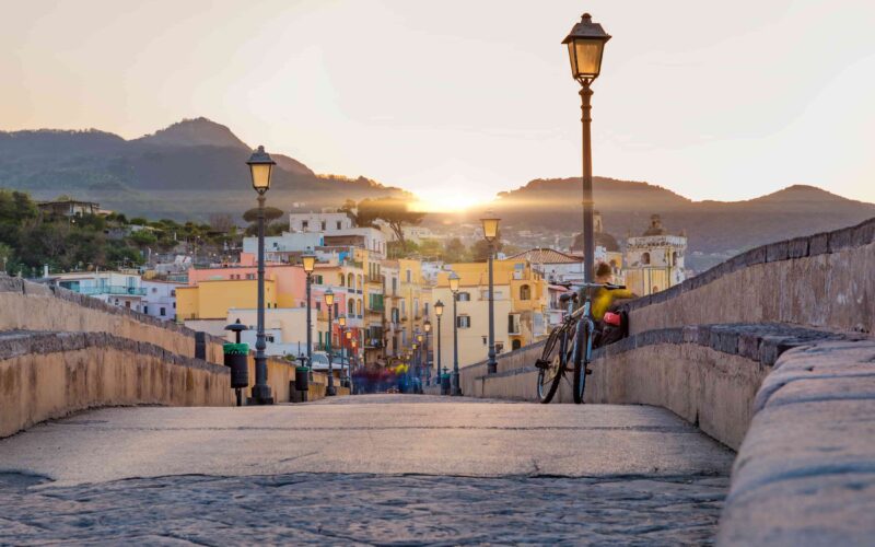 Sonnenuntergangansicht, Ischia, Italien