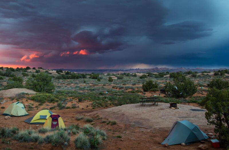 Camping bei Gewitter