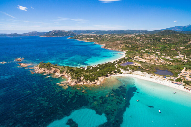 Camping auf Korsika aus der Vogelperspektive